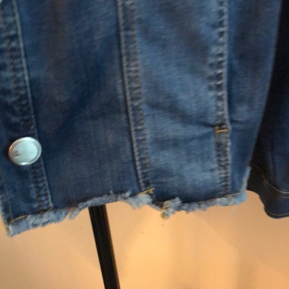 Lane Bryant Blue Studded Denim Jacket - Picture 2 of 7